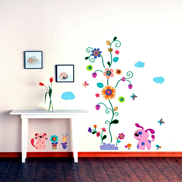33 ideas for decorating with wall stickers - to revitalize the walls and furniture
