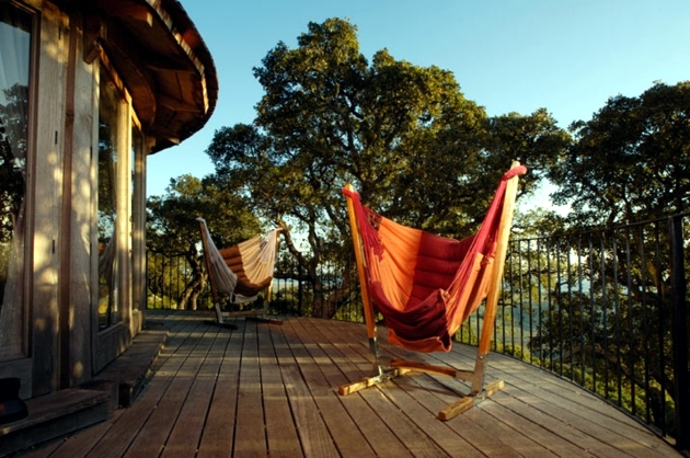 Arty backyard hammock with stand