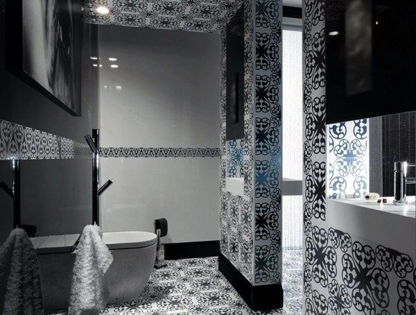 Mosaic tiles for bathroom - ideas for 15 models and types of installation