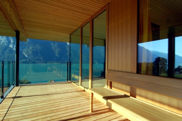 The wooden floor and balcony appearance and weather resistance