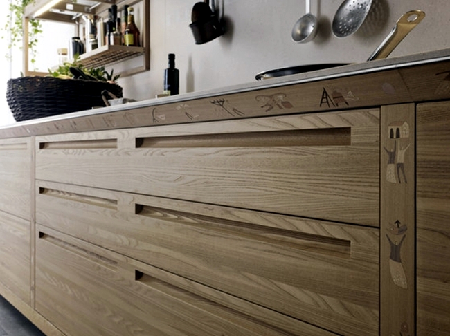 Wood kitchen ultra-modern Sine Tempore by Valcucine sleek design