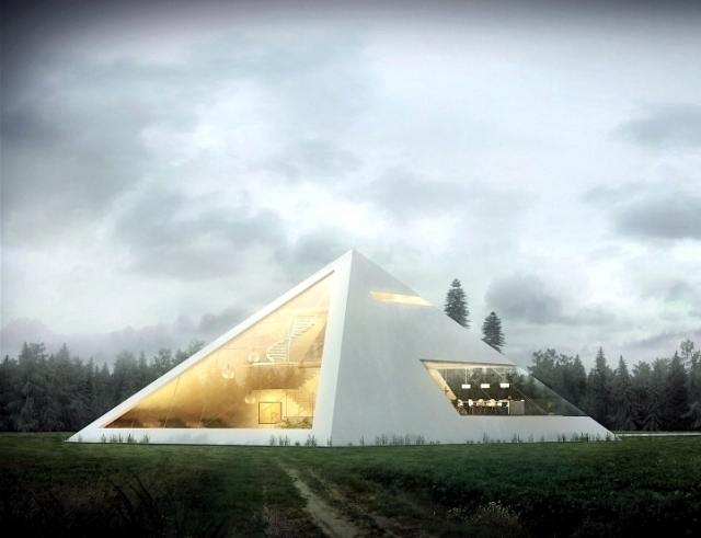 An Awesome 3d House Concept As A Pyramid Of Juan Carlos