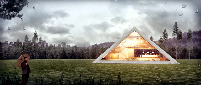 An awesome 3d house concept as a pyramid of Juan Carlos Ramos