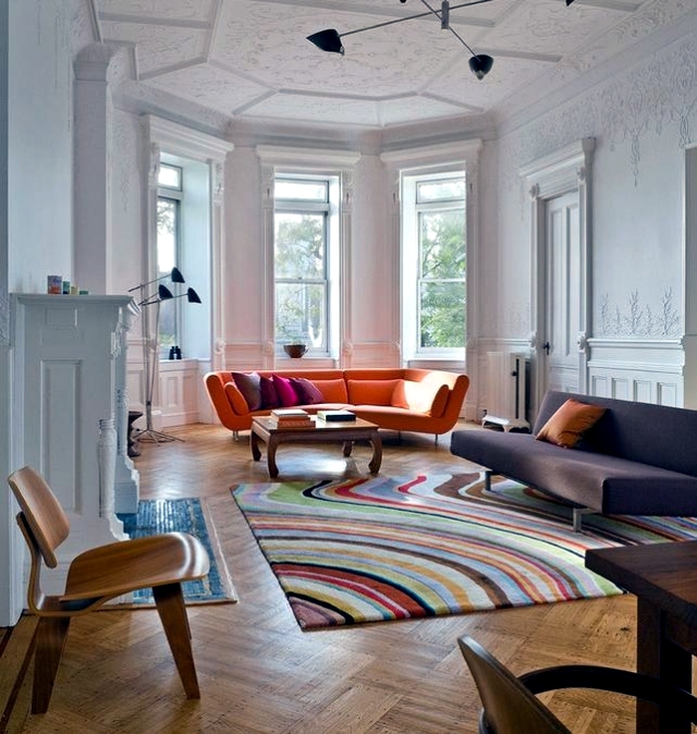 Interior Design Ideas, Bright Colorful Rugs For Living Room