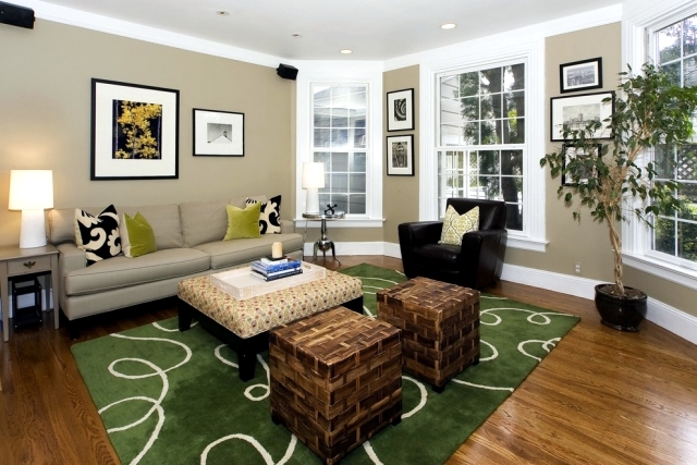 Located 20 examples of how accents bright multicolored carpet in the room