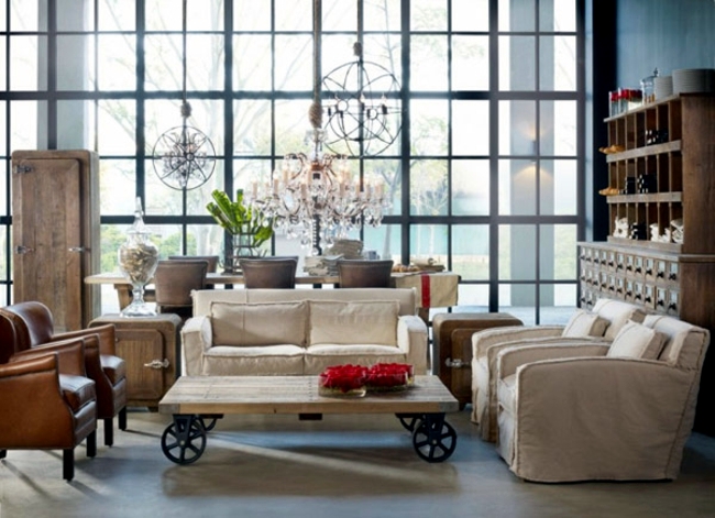 Furniture eclectic mix of classic and modern style of life