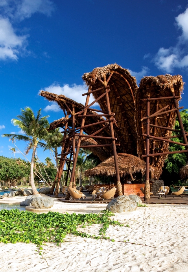 Complex quiet luxury villas on the private island of Laucala, Fiji