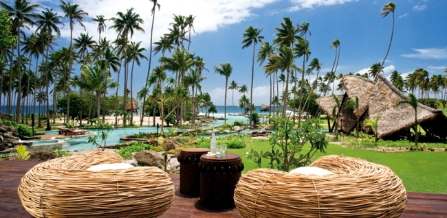 Complex quiet luxury villas on the private island of Laucala, Fiji