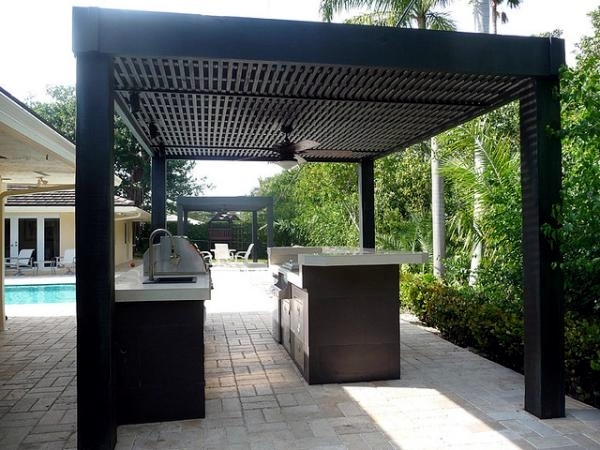 Modern garden designs pergola increase the visual value of the garden