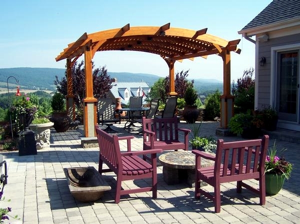 Modern garden designs pergola increase the visual value of the garden