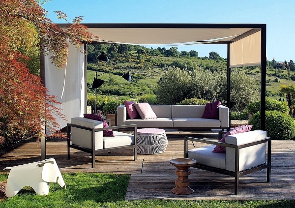 Modern garden designs pergola increase the visual value of the garden