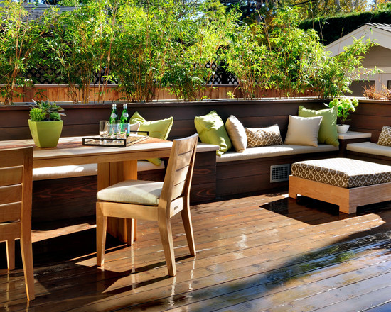 34 ideas for privacy in the garden with a decorative bamboo fence ... Patio Bambu interior Ideas