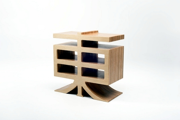 Wooden bookcase combines functionality and original design