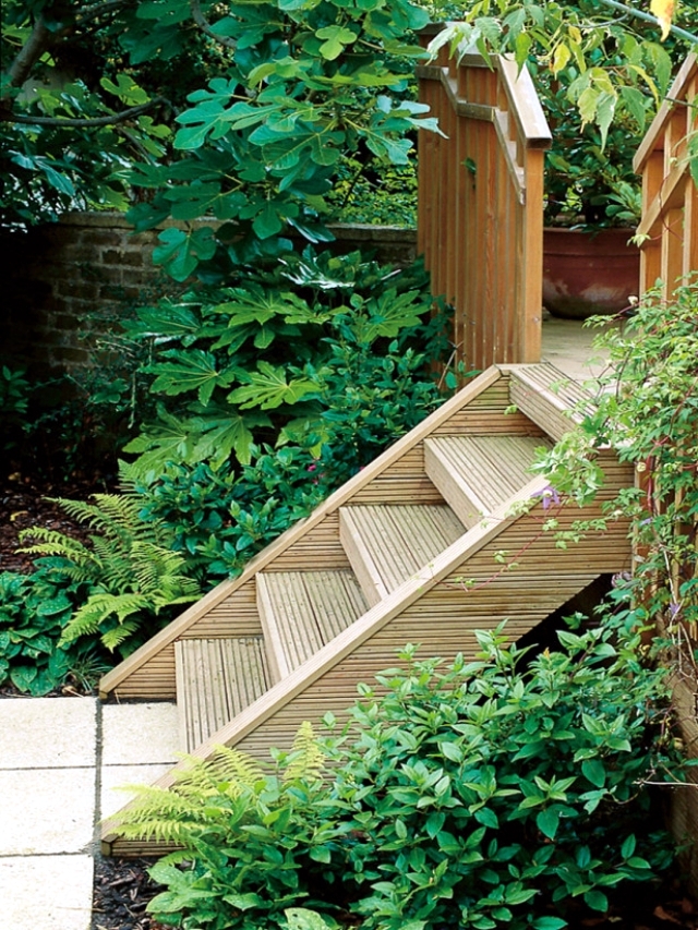 Stairs in the garden lay-a decorative item or need