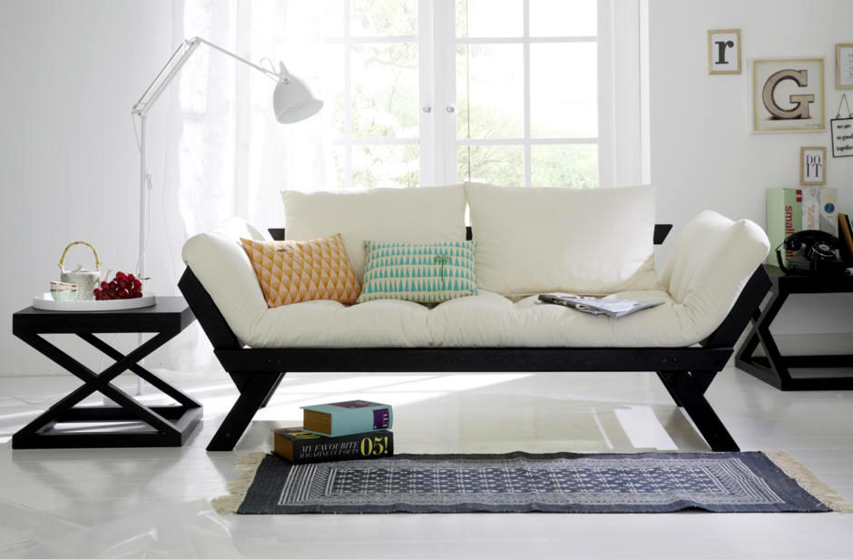 White Sofa With Black Frame Interior, Black And White Sofa Images