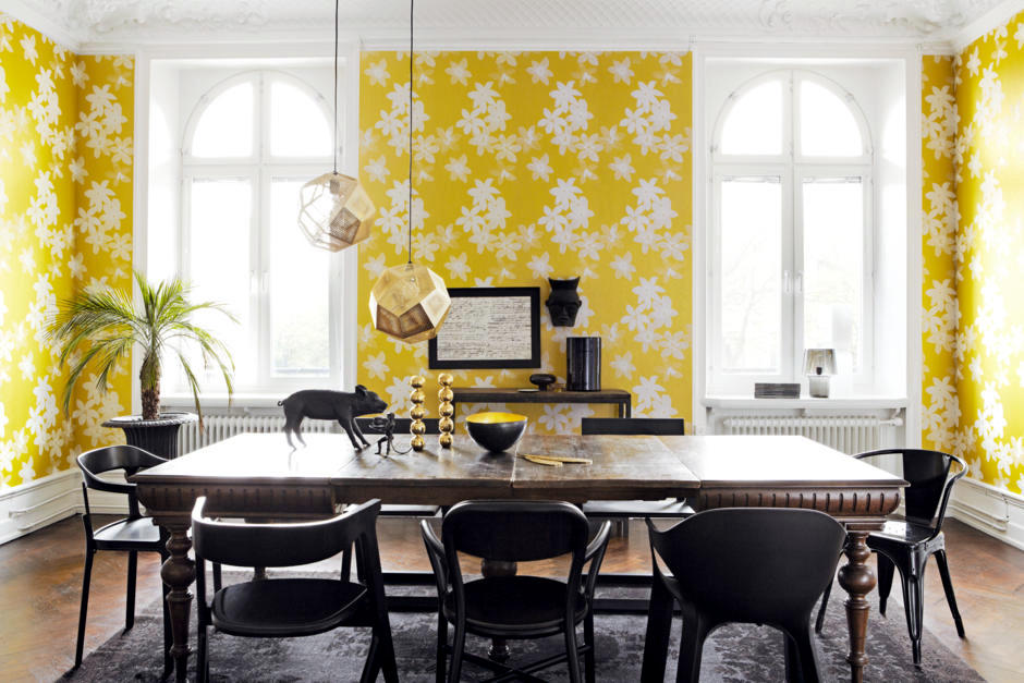 Summer wallpaper in the dining room | Interior Design Ideas - Ofdesign