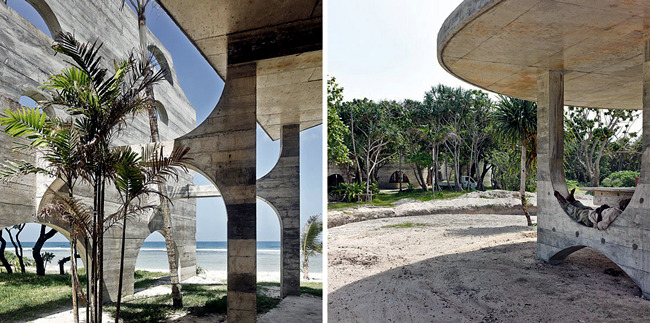 Design Beach Hotel Pacific in Australia is similar to the ancient ruins