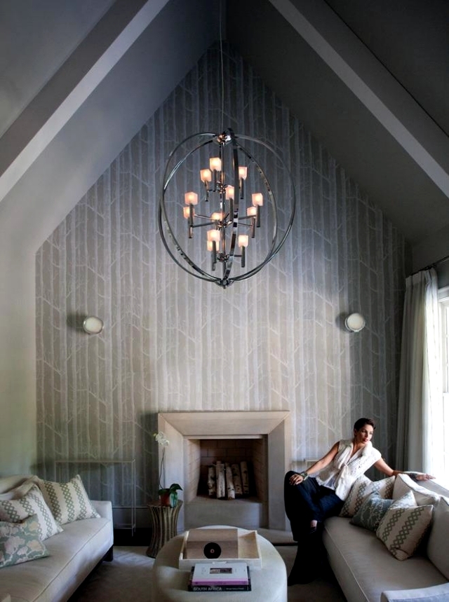 Modern chandelier lights up - 30 luxury style ideas for home