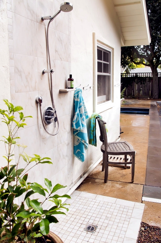 31 ideas for garden shower - What material is best?