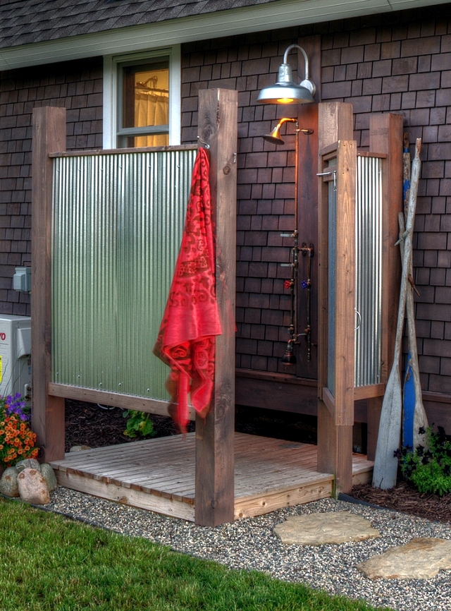 31 ideas for garden shower - What material is best?