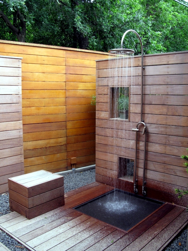 31 ideas for garden shower - What material is best?