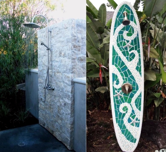 31 ideas for garden shower - What material is best?