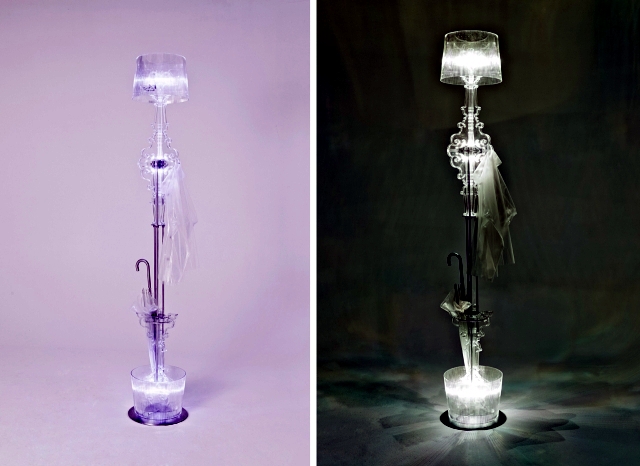 Classic design lamp "Bourgie" Kartell redesigned in many ways