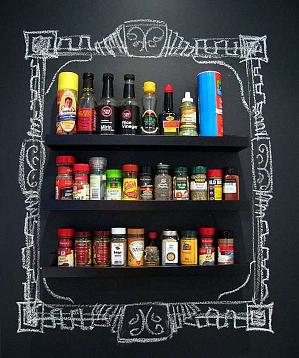 Interesting decor and ideas for decorating the wall in the kitchen