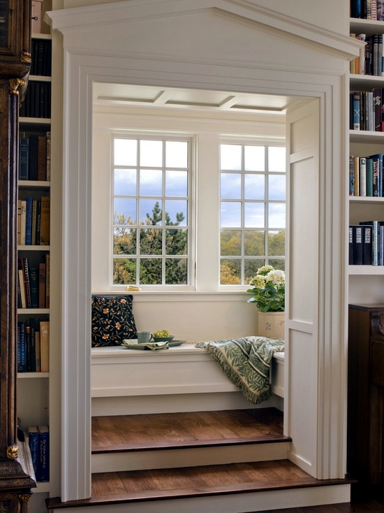 Comfortable window seat - set light reading corner
