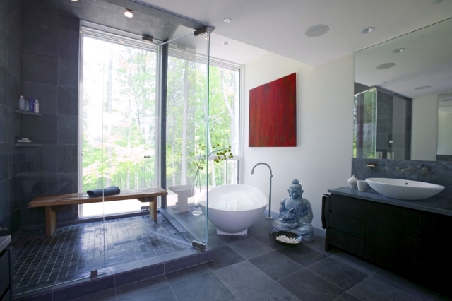 Useful tips for bathroom design harmony in Asian style