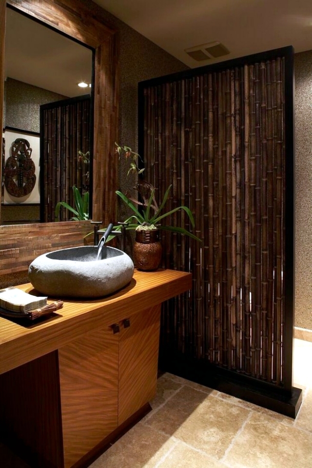 Useful tips for bathroom design harmony in Asian style