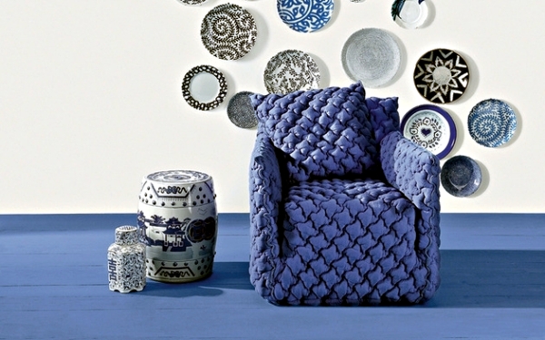 Modern Sofa Design Nuvola in bright colors by Paola Navone