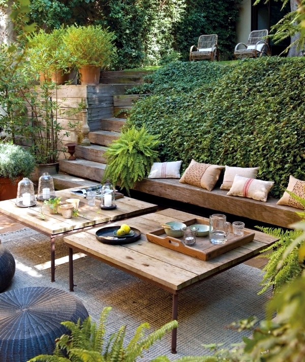 100 ideas for living room - design, table decoration, dining in the garden