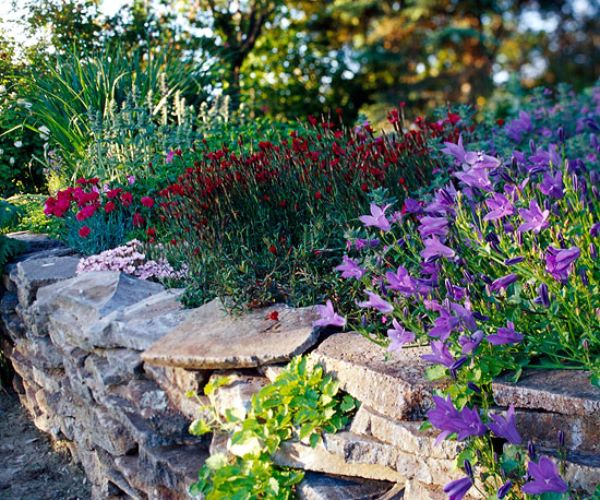 12 interesting ideas for garden wall of natural stone for your garden