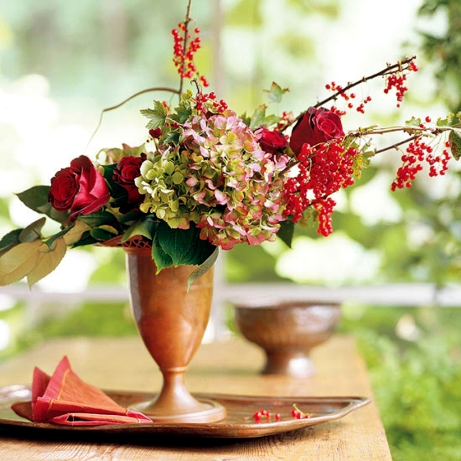 15 Autumn decoration ideas with flowers and fruits for home and garden