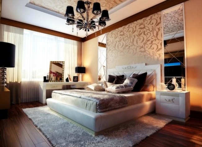 20 ideas for attractive wall design behind the bed in the bedroom