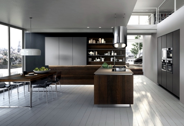 20 ideas for wood kitchen with modern design and warm color