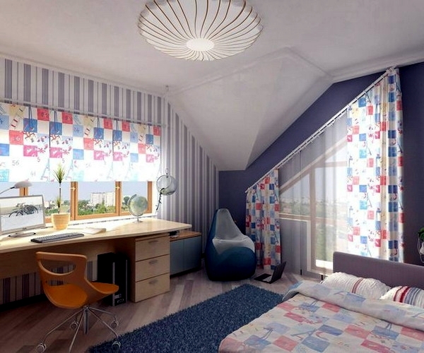 23 decorating ideas for kids room with pitched roof
