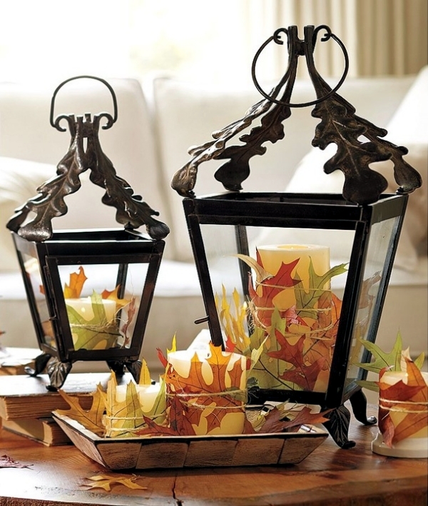 30 Ideas For Atmospheric Autumn Decoration With Lights And