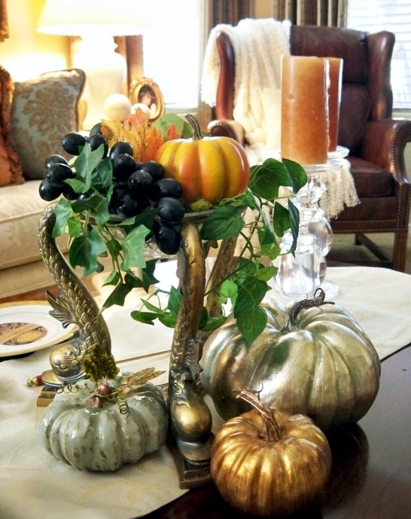 30 ideas for fall decorations on the coffee table in the living room