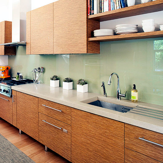 30 ideas for kitchen design back wall tiles, glass or stone ...