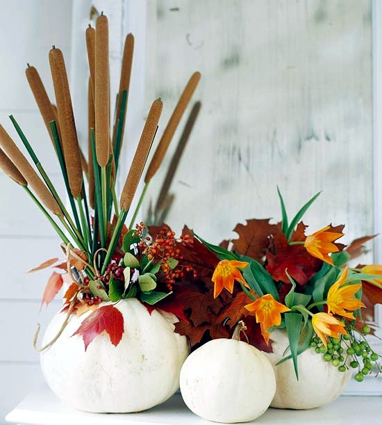 32 Autumn decoration with pumpkins and Halloween ideas for crafts