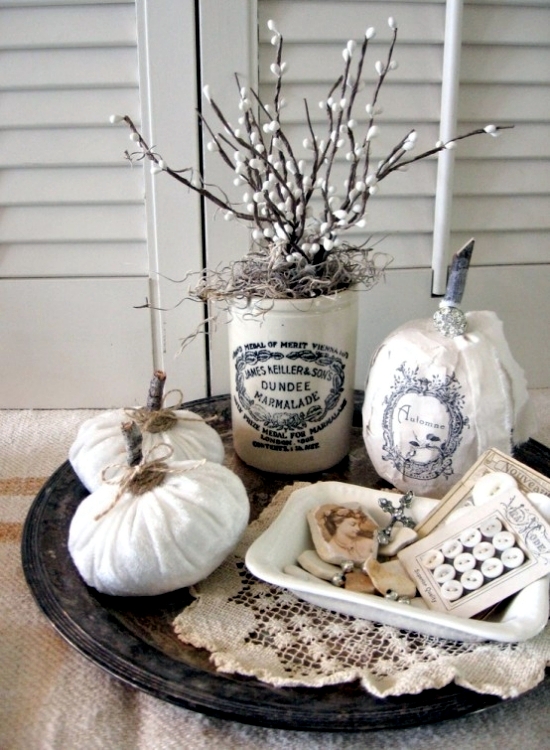33 Autumn decoration ideas elegant in white for a stylish interior