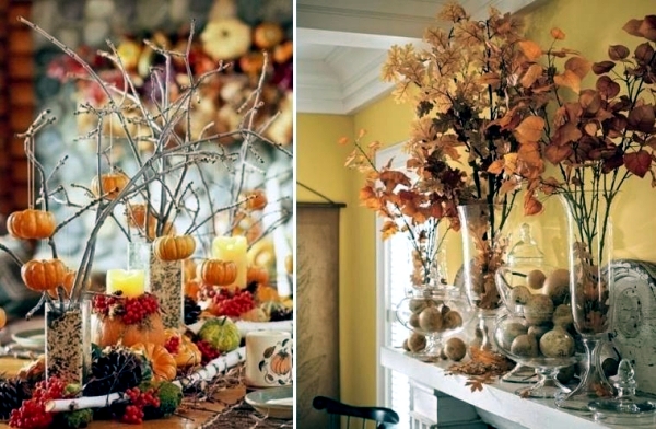 34 sexy ideas for autumn decoration with twigs, branches and autumn leaves