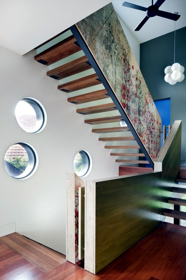99 modern staircases designs - absolute eye-catcher in the living area