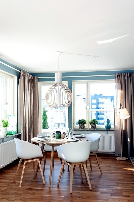 A blue-gray Scandinavian interior | Interior Design Ideas - Ofdesign