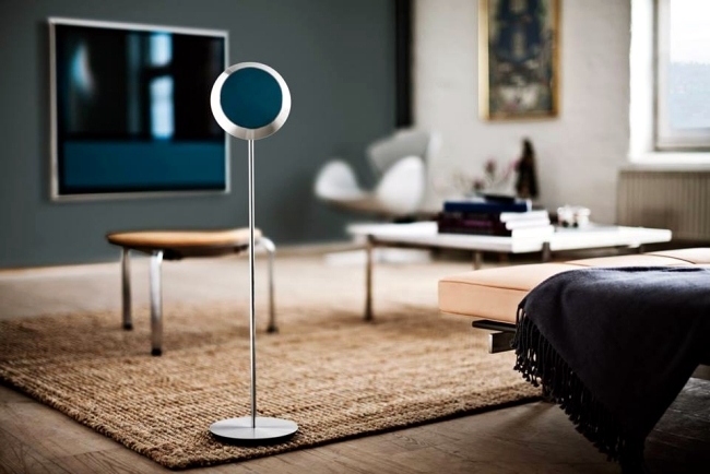 A sound system from Bang & Olufsen design in minimalist style