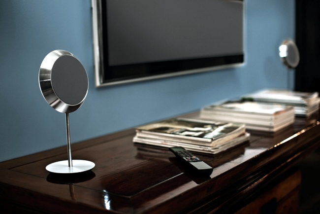 A sound system from Bang & Olufsen design in minimalist style