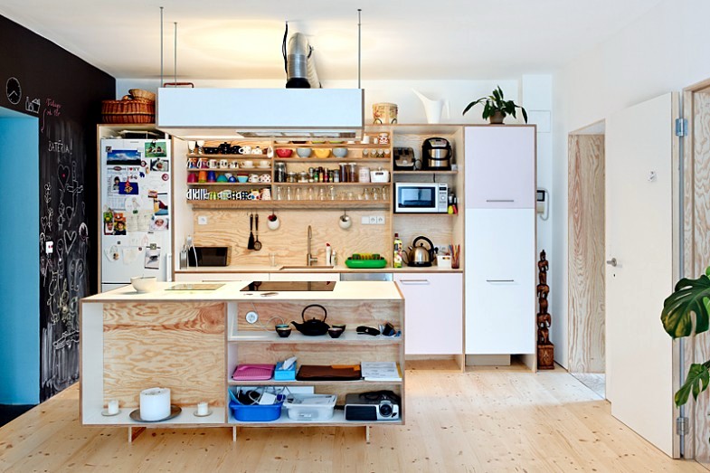 plywood kitchen
