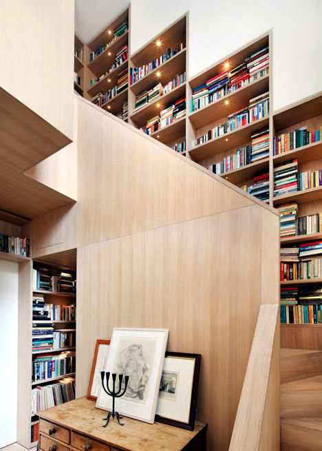 library interior wood